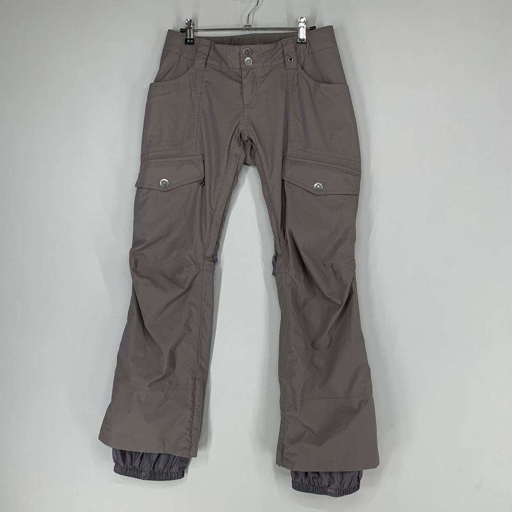 Burton Dryride Women Pants XS Brown Ski Snowboard Winter Insulated Cargo Pockets